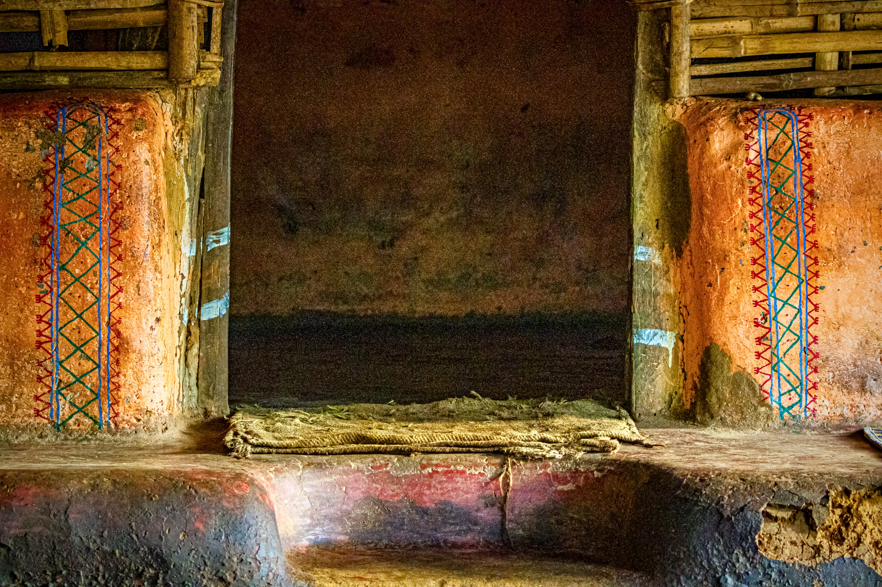 A traditional mud home of the Halakki tribe